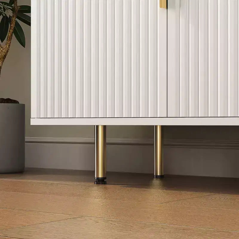 Credenza Moderna con Ante Scanalate e Ripiani Regolabili, Buffet Grande, Madia, Mobile Contenitore, Tavolo Consolle