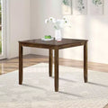 MAYEERTY Wooden Square Dining Table, Walnut 4-Person Kitchen Table for Small Spaces - Table Only