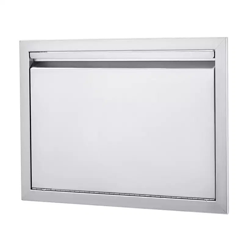 COZONY Heavy-Duty Double BBQ Access Door, 304 Brushed Stainless Steel for Outdoor Kitchen Island and Grill Cabinet