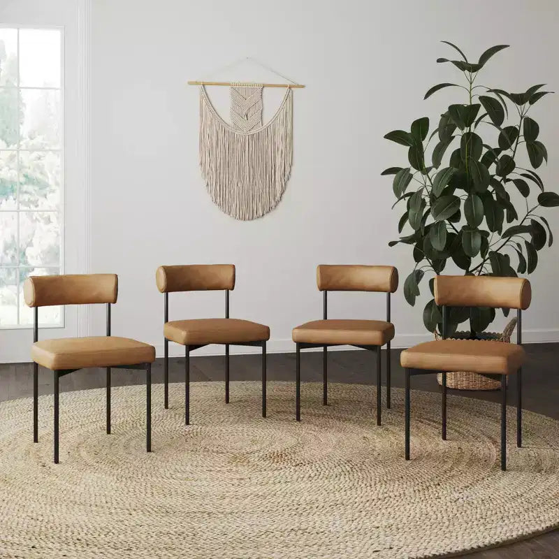 Nathan James Set of 4 Dahlia Dining Chairs