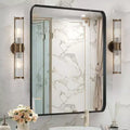 JIONJOY Metal Rectangle Wall Mirror| Black
