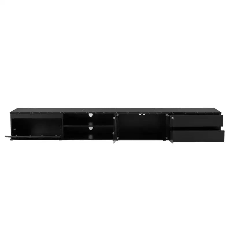 Mobile TV moderno a LED con controllo tramite APP, per TV fino a 105'' con ante in vetro temperato